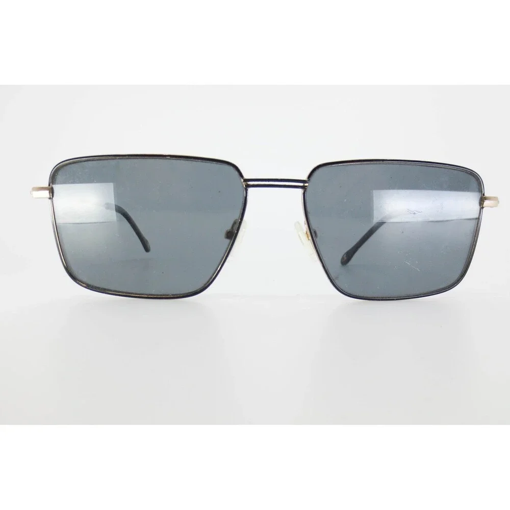 Champion Elite Devon Black Gold Rectangular Metal Sunglasses 59-17-155 C01